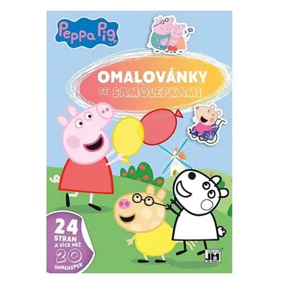 Prasátko Peppa - Omalovánky A4 se samolepkami