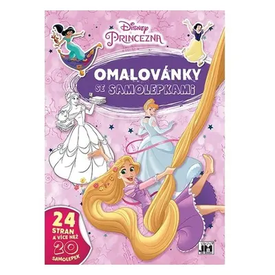 Princezny - Omalovánky A4 se samolepkami