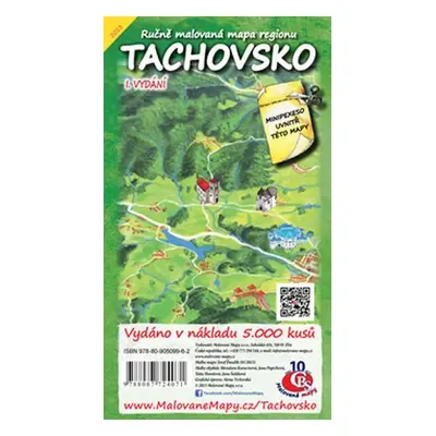 Tachovsko - Ručně malovaná mapa