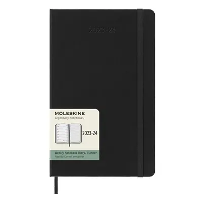 Moleskine Zápisník plánovací 18 měsíční 2023-24 tvrdý černý L