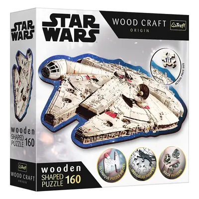 Puzzle Wood Craft Origin Star Wars: Millennium Falcon 160 dílků - Vista