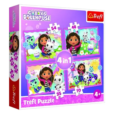 Puzzle Gábinin kouzelný domek 4v1 (35,48,54,70 dílků) - Trefl