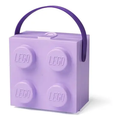 Svačinový box LEGO s rukojetí - fialový