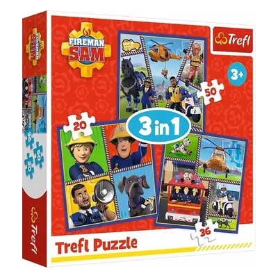 Puzzle Požárník Sam: Samův den 3v1 (20,36,50 dílků)