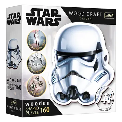 Puzzle Wood Craft Origin Star Wars: Helma stormtroopera 160 dílků - Trefl