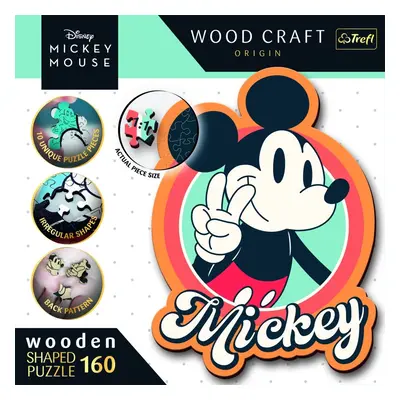 Puzzle Wood Craft Origin Mickey Mouse Retro 160 dílků - Trefl