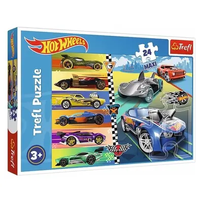 Puzzle Autíčka Hot Wheels MAXI 24 dílků