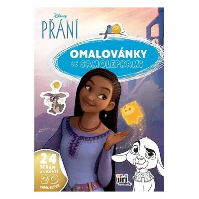 Přání - Omalovánky A4 se samolepkami