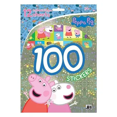 Prasátko Peppa - 100 samolepek s omalovánkovými listy