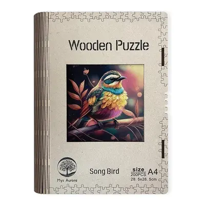 Dřevěné puzzle/Ptačí zpěv A4