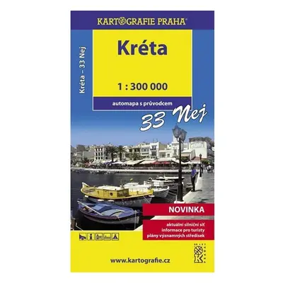 Kréta - 33 nej…/ 1:300T, automapa s průvodcem - kolektiv autorů