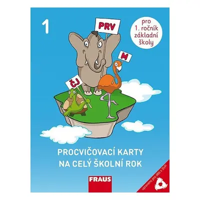 Procvičovací karty na celý školní rok 1 sada Čj, M, Prv pro SVP