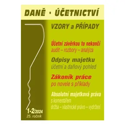 DÚVaP 1-2/2024 Účetní a daňové odpisy majetku