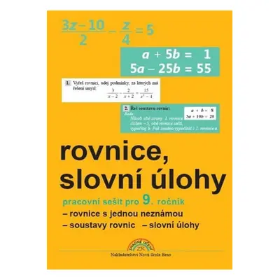 Algebra 9 (rovnice a sl.úlohy), pracovní sešit - Zdena Rosecká