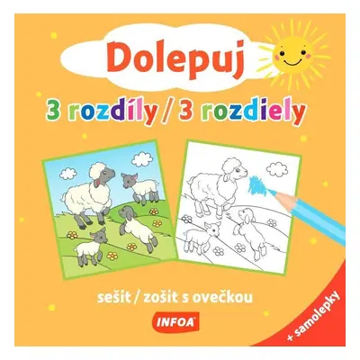 Dolepuj 3 rozdíly / 3 rozdiely - sešit/ zošit s ovečkou + samolepky