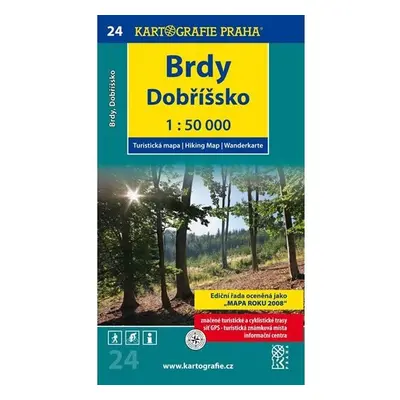 1: 50T (24)-Brdy, Dobříšsko (turistická mapa), 2. vydání