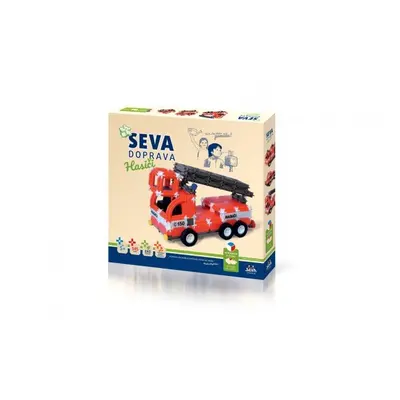 Stavebnice SEVA DOPRAVA Hasiči plast 545 dílků v krabici 35x33x5cm