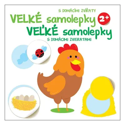 Velké samolepky s domácími zvířaty Kuře / Veľké samolepky s domácimi zvieratami Kura