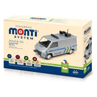 Stavebnice Monti System MS 27,5 Policie ČR Renault Trafic 1:35 v krabici 22x15x6cm