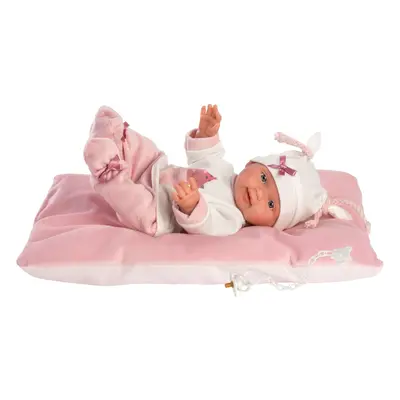 Llorens 26312 NEW BORN HOLČIČKA - realistická panenka miminko s celovinylovým tělem - 26 cm