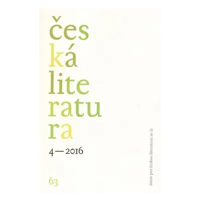 Česká literatura 4/2016