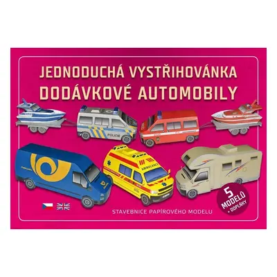 Jednoduchá vystřihovánka dodávkové automobily - Stavebnice papírového modelu