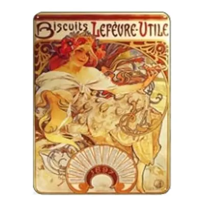 Cedule Alfons Mucha – Biscuits, 15 x 21 cm