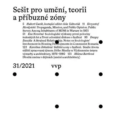 Sešit pro umění, teorii a příbuzné zóny 31/2021