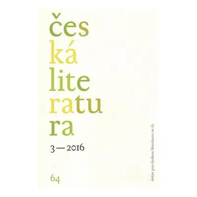 Česká literatura 3/2016