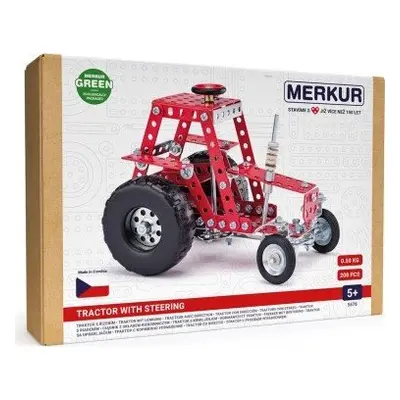 Stavebnice MERKUR 057 Traktor s řízením 208ks v krabici 26x18x5,5cm