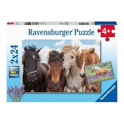 Ravensburger Puzzle - Fotky koní 2 x 24 dílků