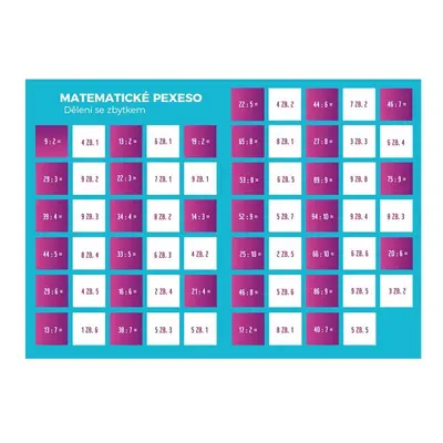 Pexeso: Matematika - Dělení se zbytkem - Martin Staněk