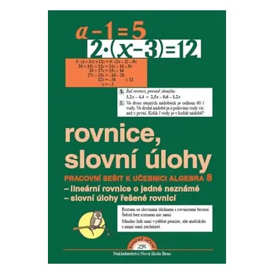 Algebra 8 (rovnice a sl.úlohy), pracovní sešit - Zdena Rosecká