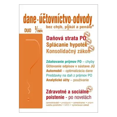 DUO 3/2024 – Dane, účtovníctvo, odvody - Ján Mintál; Miroslava Brnová; Jarmila Strählová; Ladisl