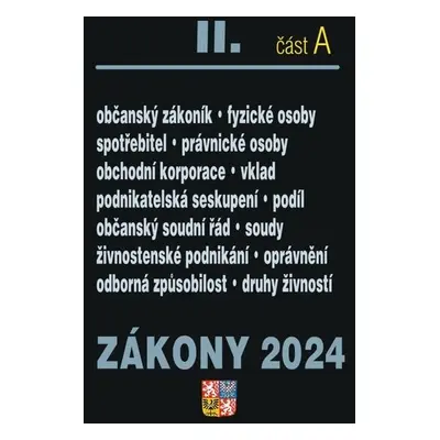 Zákony II A/2024 Občanský zákoník