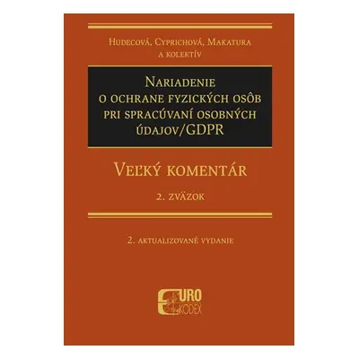 Nariadenie o ochrane fyzických osôb pri spracúvaní osobných údajov/GDPR - Irena Hudecová