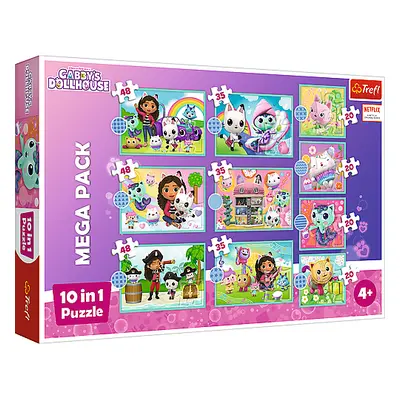 Puzzle Gábinin kouzelný domek MEGA PACK 10v1 - Trefl