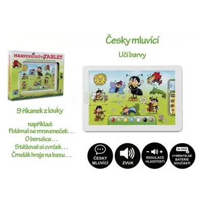 Mravenečkův tablet plast na baterie se zvukem v krabici