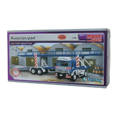 Stavebnice Monti System MS 19 Autotransport Liaz 1:48 v krabici 31,5x16,5x7,5cm