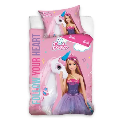 Povlečení do postýlky Barbie a Duhový Jednorožec