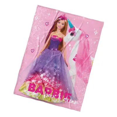 Dětská deka Barbie a Kouzelný Jednorožec 130x170 cm