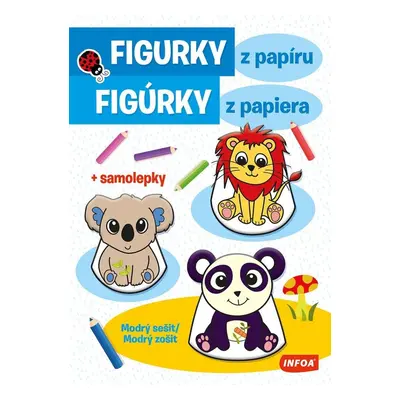 Figurky z papíru - Modrý sešit / Figúrky z papiera - Modrý zošit + samolepky