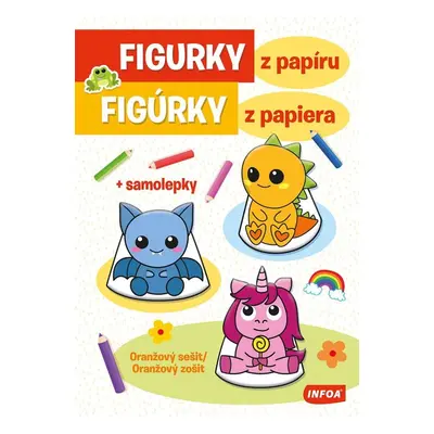 Figurky z papíru - Oranžový sešit / Figúrky z papiera - Oranžový zošit + samolepky