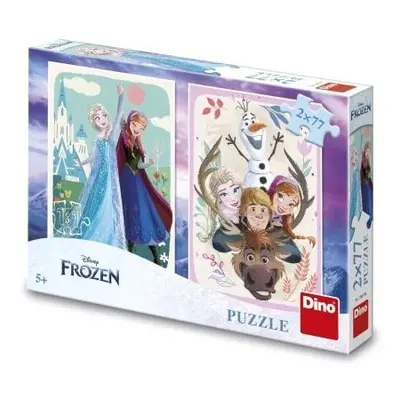 Puzzle Frozen - Anna a Elsa 2x77 dílků - Dino