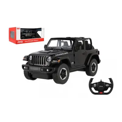 Auto RC Jeep Wrangler Rubicon RASTAR černý plast 29cm 2,4GHz na dálk. ovl. na bat. v krab. 44x19