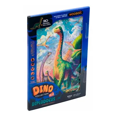 UNIDRAGON dřevěné puzzle DINOSAURUS - DIPLODOCUS (18,9x26,7cm) - EPEE