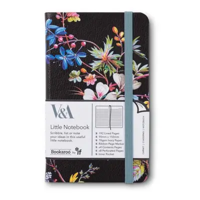 Bookaroo V&A Kapesní zápisník A6 - Kilburn Black Flora