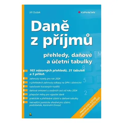 Daně z příjmů 2024 - přehledy, daňové a účetní tabulky - Jiří Dušek