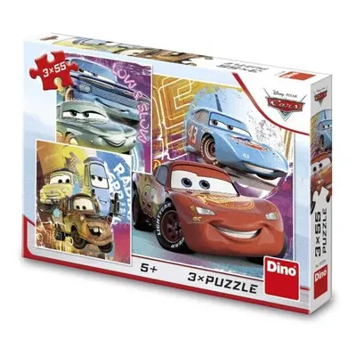 Puzzle Cars - Kamarádi 3x55 dílků - Dino