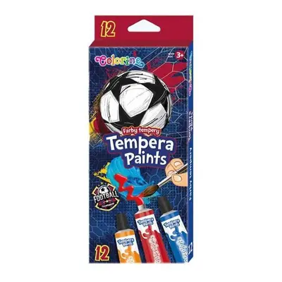 Colorino temperové barvy Football, tuba, 12 ml, 12 barev